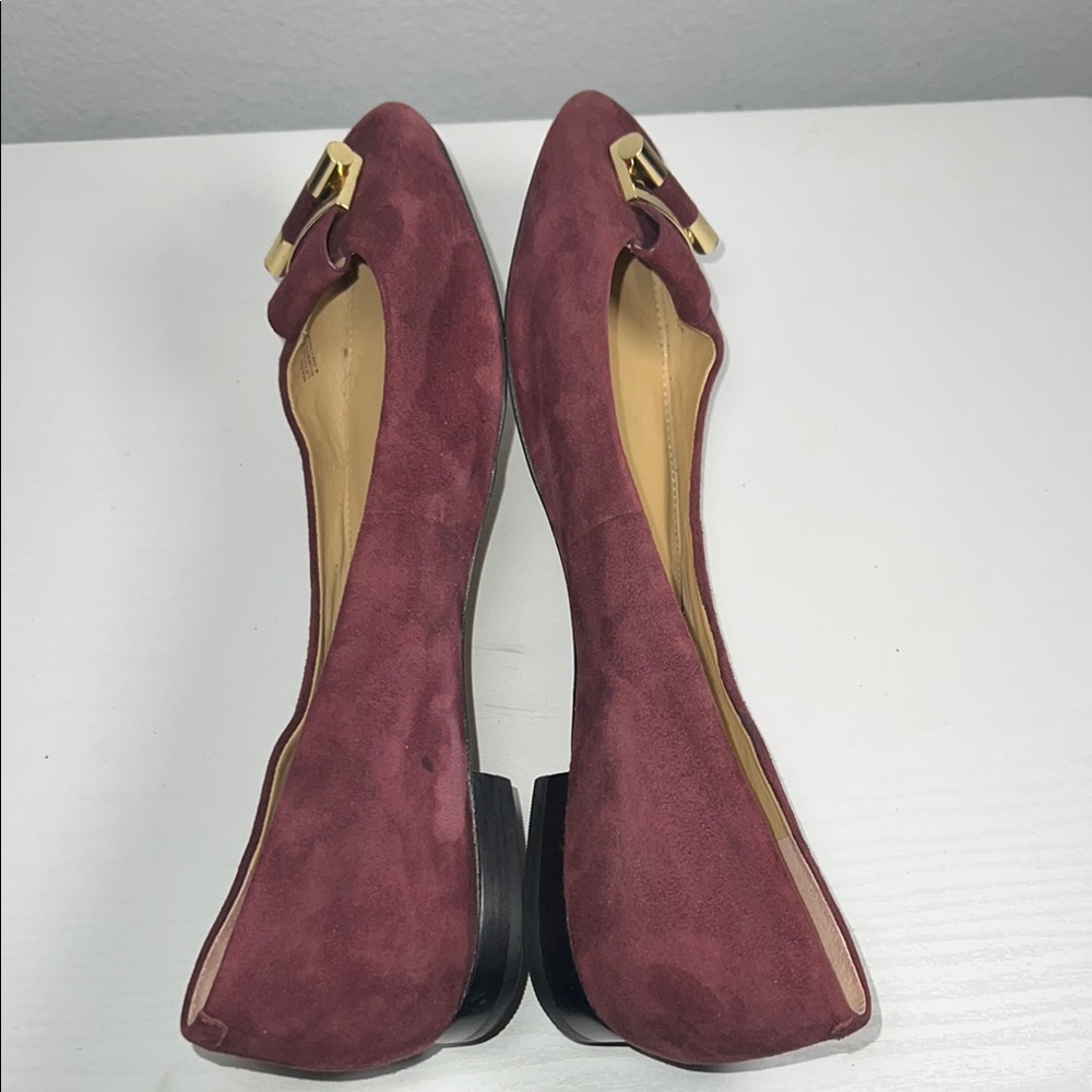 Michael Kors Gloria Plum Suede Ballet Flat - Picture 10 of 10
